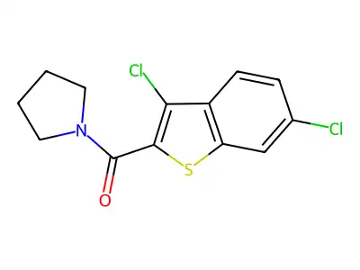 3,6-Dichlorobenzo[b]thiophen-2-yl pyrrolidinyl ketone structure