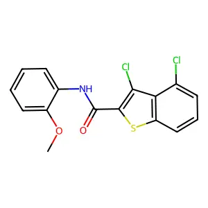 3,4-dichloro-N-(2-methoxyphenyl)-1-benzothiophene-2-carboxamide structure
