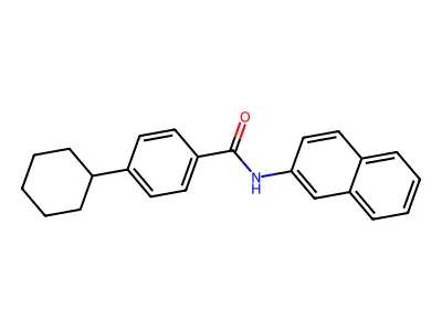 4-cyclohexyl-N-(naphthalen-2-yl)benzamide structure