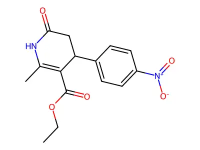 Ethyl 2-methyl-4-(4-nitrophenyl)-6-oxo-1,4,5,6-tetrahydropyridine-3-carboxylate structure