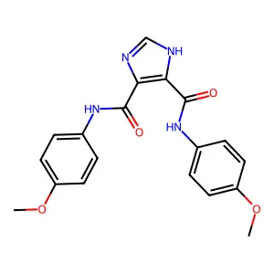 4-N,5-N-bis(4-methoxyphenyl)-1H-imidazole-4,5-dicarboxamide structure