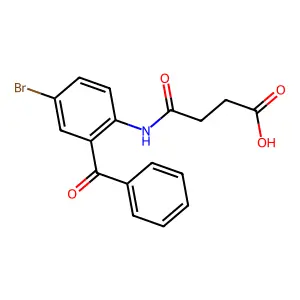 N-(2-Benzoyl-4-bromo-phenyl)-succinamic acid structure