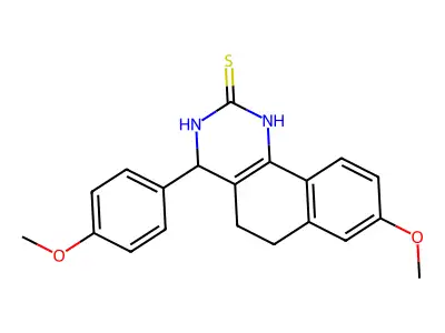 8-Methoxy-4-(4-methoxyphenyl)-3,4,5,6-tetrahydrobenzo[h]quinazoline-2-thiol structure