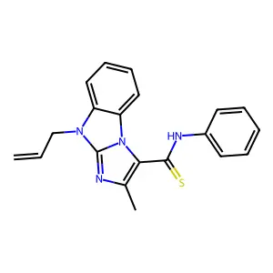 2-methyl-N-phenyl-4-prop-2-enylimidazo[1,2-a]benzimidazole-1-carbothioamide structure