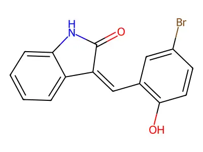 3-(5-Bromo-2-hydroxybenzylidene)indolin-2-one structure