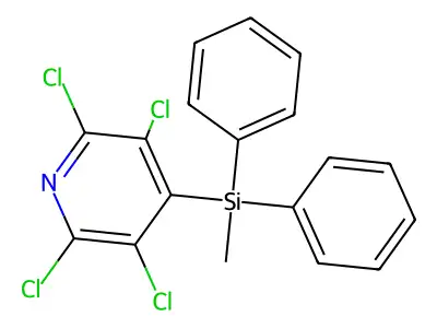 4-((Diphenyl)methylsilyl)-2,3,5,6-tetrachloropyridine structure