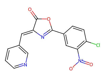 2-(4-Chloro-3-nitrophenyl)-4-(pyridin-3-ylmethylidene)-1,3-oxazol-5-one structure