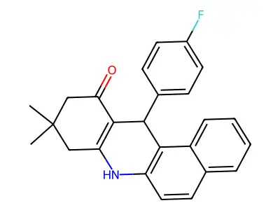 12-(4-Fluorophenyl)-9,9-dimethyl-7,8,10,12-tetrahydrobenzo[a]acridin-11-one structure