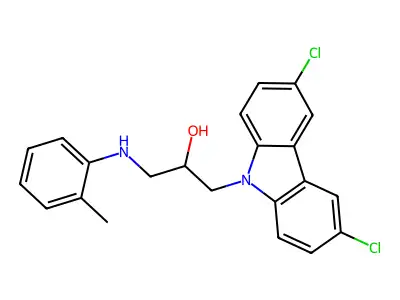 1-(3,6-dichloro-9H-carbazol-9-yl)-3-(o-tolylamino)propan-2-ol structure