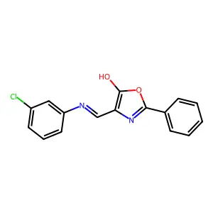 4-[(3-chloroanilino)methylene]-2-phenyl-1,3-oxazol-5(4H)-one structure