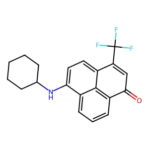 6-(cyclohexylamino)-3-(trifluoromethyl)-1H-phenalen-1-one structure
