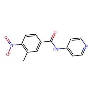 3-methyl-4-nitro-N-pyridin-4-ylbenzamide structure
