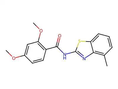 2,4-dimethoxy-N-(4-methyl-1,3-benzothiazol-2-yl)benzamide structure