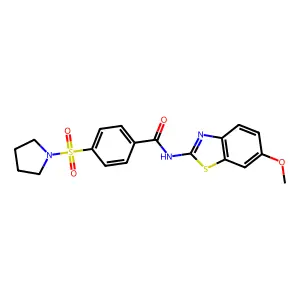 N-(6-Methoxy-benzothiazol-2-yl)-4-(pyrrolidine-1-sulfonyl)-benzamide structure