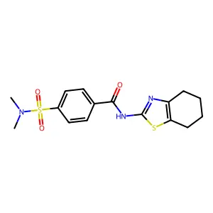 4-(dimethylsulfamoyl)-N-(4,5,6,7-tetrahydro-1,3-benzothiazol-2-yl)benzamide structure