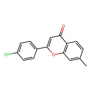 2-(4-chlorophenyl)-7-methyl-4H-chromen-4-one structure