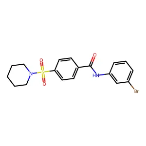 N-(3-bromophenyl)-4-piperidin-1-ylsulfonylbenzamide structure
