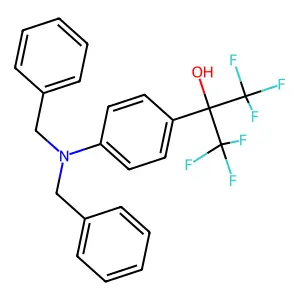 2-(4-(Dibenzylamino)phenyl)-1,1,1,3,3,3-hexafluoropropan-2-ol structure