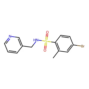 4-bromo-2-methyl-N-(pyridin-3-ylmethyl)benzenesulfonamide structure