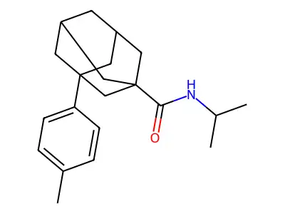 3-(4-methylphenyl)-N-propan-2-yladamantane-1-carboxamide structure