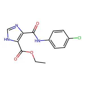 ethyl 4-[(4-chlorophenyl)carbamoyl]-1H-imidazole-5-carboxylate structure