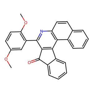 8-(2,5-dimethoxyphenyl)-9H-benzo[f]indeno[2,1-c]quinolin-9-one structure