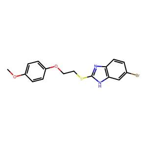 6-bromo-2-[2-(4-methoxyphenoxy)ethylsulfanyl]-1H-benzimidazole structure