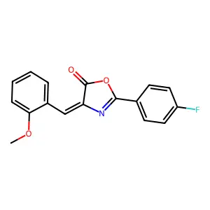 (4Z)-2-(4-fluorophenyl)-4-[(2-methoxyphenyl)methylidene]-1,3-oxazol-5-one structure