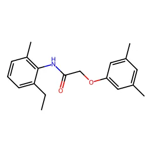 2-(3,5-dimethylphenoxy)-N-(2-ethyl-6-methylphenyl)acetamide structure