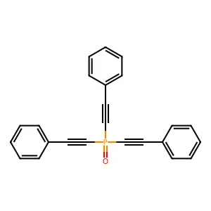 2-[Bis(2-phenylethynyl)phosphoryl]ethynylbenzene structure
