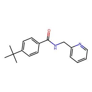 4-叔丁基-N-(吡啶-2-基甲基)苯甲酰胺 structure
