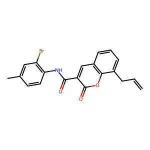 8-allyl-N-(2-bromo-4-methylphenyl)-2-oxo-2H-chromene-3-carboxamide structure