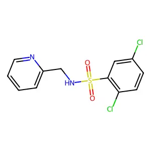 2,5-dichloro-N-(pyridin-2-ylmethyl)benzenesulfonamide structure