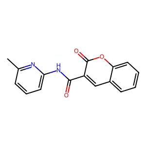 N-(6-methylpyridin-2-yl)-2-oxo-2H-chromene-3-carboxamide structure