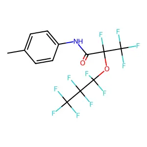 2,3,3,3-Tetrafluoro-2-(1,1,2,2,3,3,3-heptafluoropropoxy)-N-(4-methylphenyl)propanamide structure