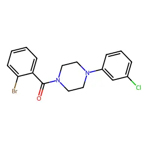 (2-Bromophenyl)-[4-(3-chlorophenyl)piperazin-1-yl]methanone structure