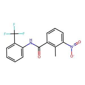 2-Methyl-3-nitro-N-[2-(trifluoromethyl)phenyl]benzamide structure