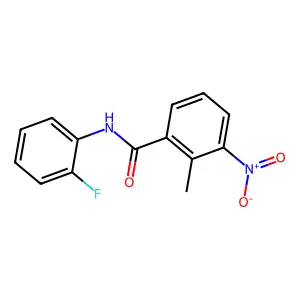 N-(2-fluorophenyl)-2-methyl-3-nitrobenzamide structure