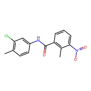 N-(3-chloro-4-methylphenyl)-2-methyl-3-nitrobenzamide structure