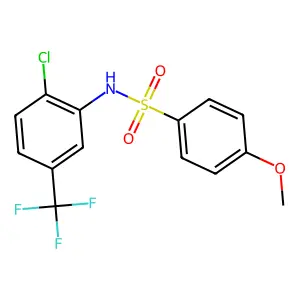 N-(2-Chloro-5-(trifluoromethyl)phenyl)-4-methoxybenzenesulfonamide structure