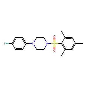 1-(4-Fluorophenyl)-4-(mesitylsulfonyl)piperazine structure