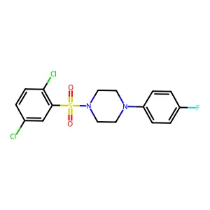 1-[(2,5-Dichlorophenyl)sulfonyl]-4-(4-fluorophenyl)piperazine structure