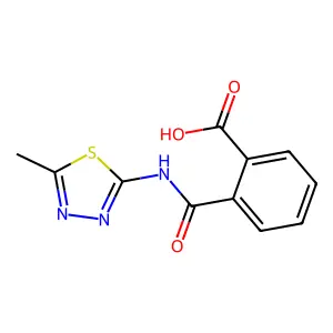 2-[(5-Methyl-1,3,4-thiadiazol-2-yl)carbamoyl]benzoic acid structure