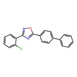 3-(2-Chlorophenyl)-5-(4-phenylphenyl)-1,2,4-oxadiazole structure
