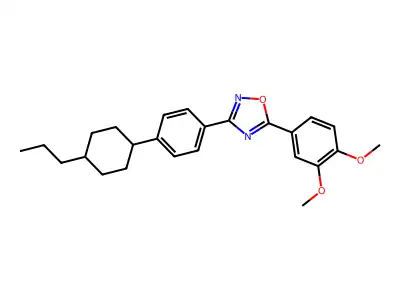 5-(3,4-Dimethoxyphenyl)-3-[4-(4-propylcyclohexyl)phenyl]-1,2,4-oxadiazole structure