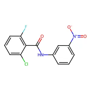 2-chloro-6-fluoro-N-(3-nitrophenyl)benzamide structure