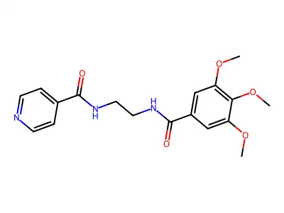 N-{2-[(3,4,5-trimethoxybenzoyl)amino]ethyl}isonicotinamide structure