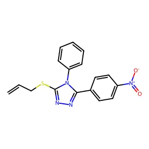 3-(4-Nitrophenyl)-4-phenyl-5-prop-2-enylsulfanyl-1,2,4-triazole structure