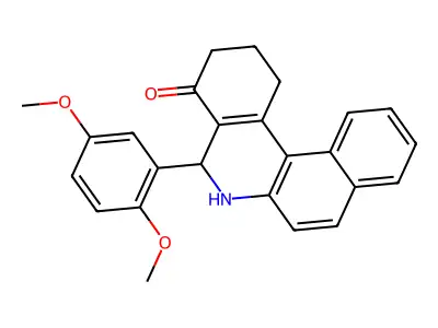 5-(2,5-dimethoxyphenyl)-2,3,5,6-tetrahydro-1H-benzo[a]phenanthridin-4-one structure