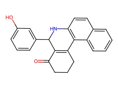 5-(3-hydroxyphenyl)-2,3,5,6-tetrahydro-1H-benzo[a]phenanthridin-4-one structure